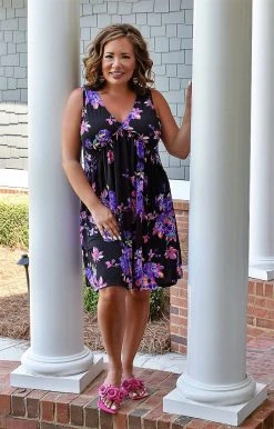 Heimish - BL-SD1062-17 - 62522 DRESSES Just So Sweet Floral Dress - Black