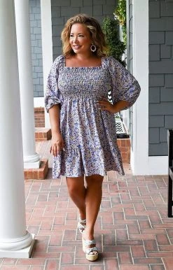 First Love - D12171 - 71622 DRESSES Spread The Love Floral Dress - Violet