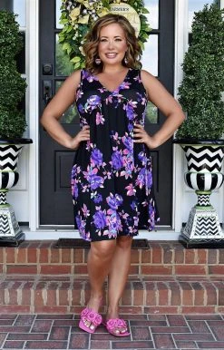 Heimish - BL-SD1062-17 - 62522 DRESSES Just So Sweet Floral Dress - Black