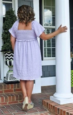 143 Story - IDM8090-PP - 6422 Familiar Style Dress - Lilac DRESSES