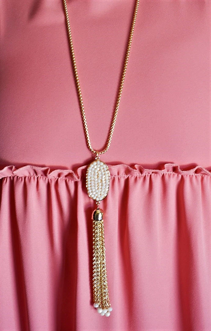 Southern Grace - AN9626 - 62122 As Time Passes Necklace - Pink/Gold Accessories