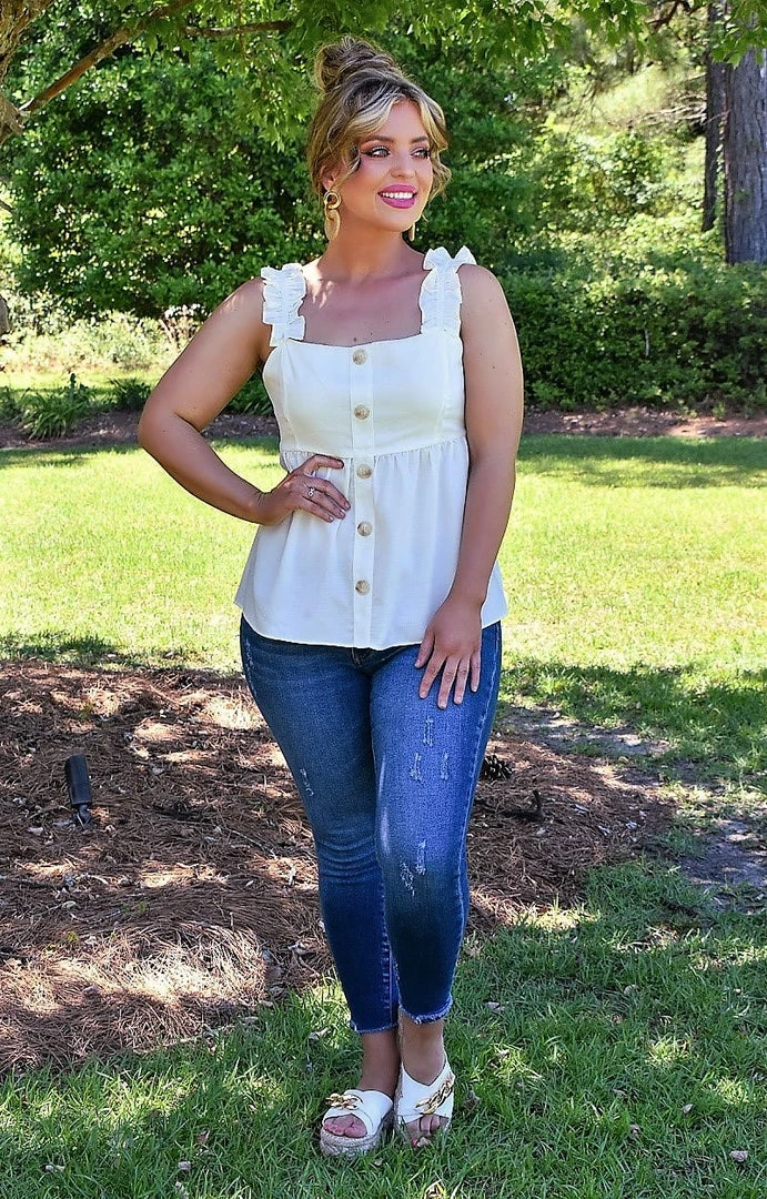 Staccato - 18528A-PP - 51622 Dreaming Of Us Top - White TOPS