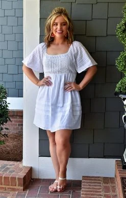 HeySon - ED5076PD - 62422 Feeling Blessed Dress - White DRESSES