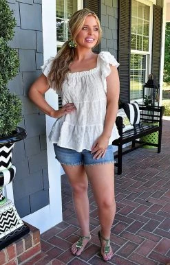 Hailey & Co - IT6472 - 7522 Thrill Me Top - Ivory