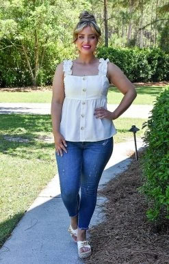 Staccato - 18528A-PP - 51622 Dreaming Of Us Top - White TOPS