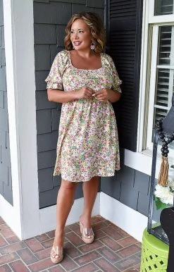 First Love - D11090-1 - 72022 On Your Best Day Floral Dress - Ivory DRESSES