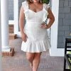 Flying Tomato - AD1888-PP - 12622 Memorable Moments Eyelet Dress - White