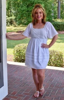 HeySon - ED5076PD - 62422 Feeling Blessed Dress - White DRESSES