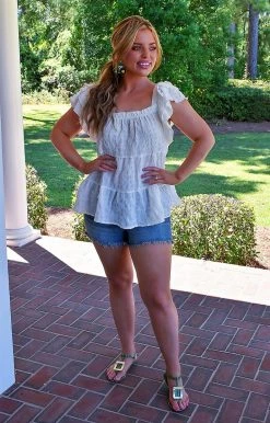 Hailey & Co - IT6472 - 7522 Thrill Me Top - Ivory