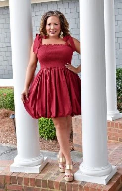 TCEC - CD02020 - 13022 No Letting Go Dress - Wine