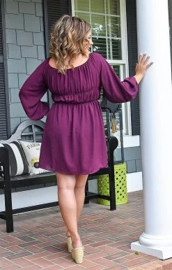 143 Story - DM7821-PP - 61622 Perfect Days Dress - Plum