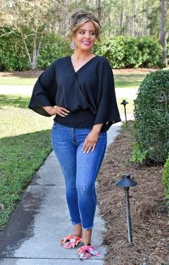 143 Story - TM6193C - 33022 TOPS Let's Get It Started Top - Black