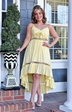 Main Strip - LD50338 - 22822 The Big Picture Maxi Dress - Yellow DRESSES