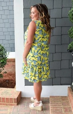 TCEC - CD02133 - 31522 Simple But Sweet Floral Dress - Yellow DRESSES