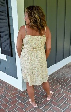 Staccato - 71183A-PP - 7922 On Center Stage Floral Dress - Peach DRESSES